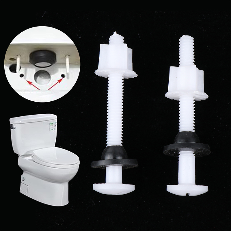 Home Bathroom Plumbing - 2-delige kunststof toiletbrilscharnierreparatiebouten + montageschroeven +
