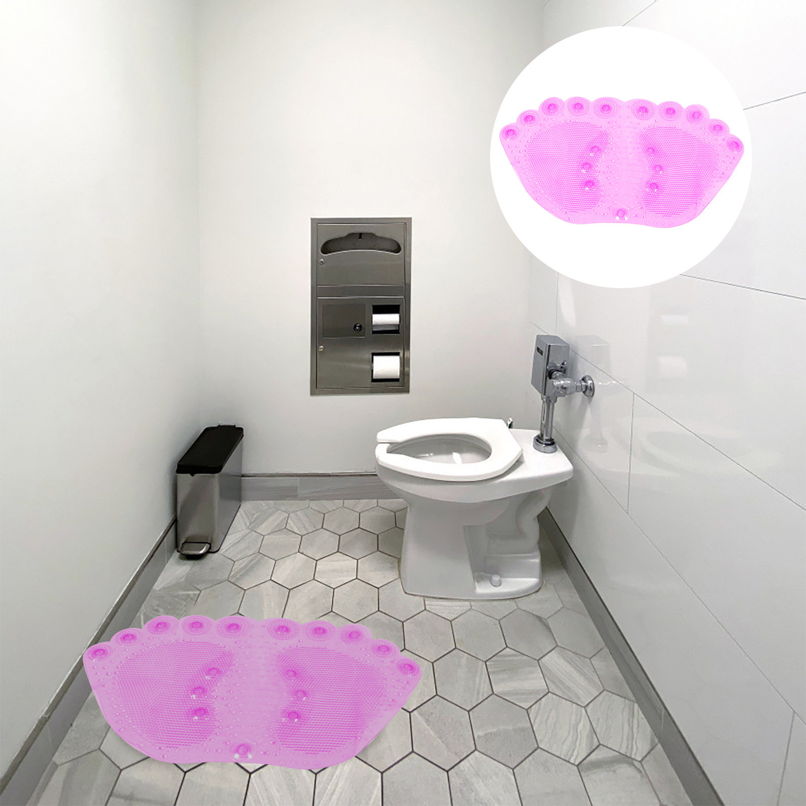 Home Bathroom With Sauna - 1 Stuks Massage Badmat PVC Antislip