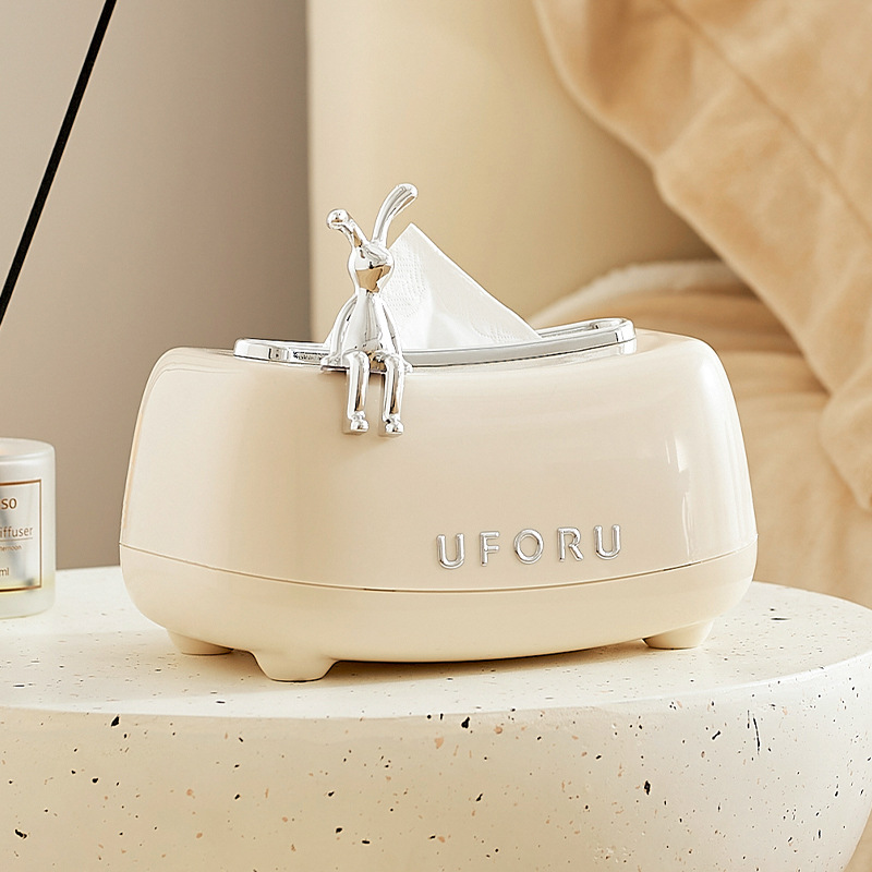 Home Bathroom Paper Towel Dispenser - Uforu Multifunctionele Tissue Box Spring-Lift Dispenser