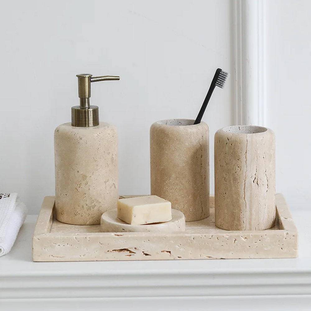 Zara Home Bathroom Set - Nordic Cave Stone Badkamer Suit Lotion