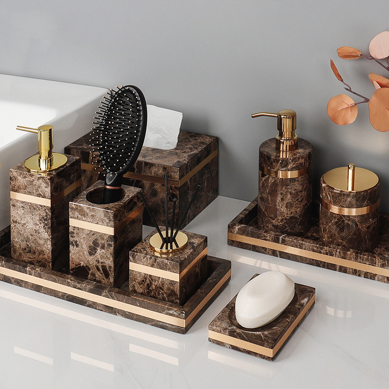Emperador Donker Natuurlijk Ma - Zara Home Bathroom Set recensie en prijs