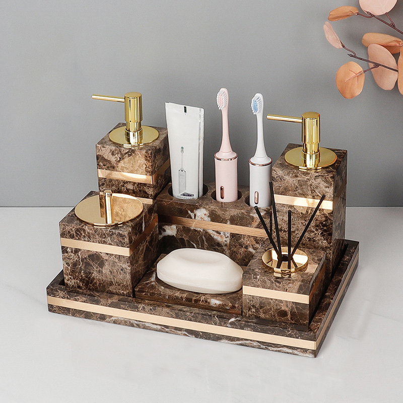 Emperador Donker Natuurlijk Ma - Zara Home Bathroom Set recensie en prijs