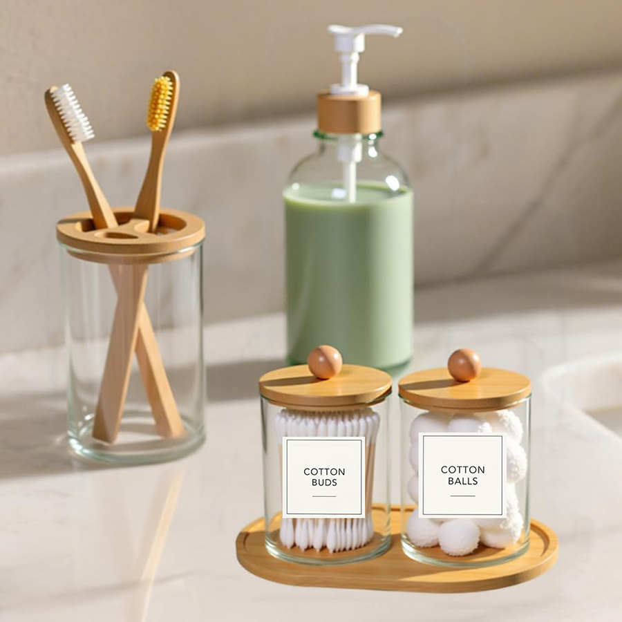 5-pack bamboe badkameraccessoi - Zara Home Bathroom Set recensie en prijs