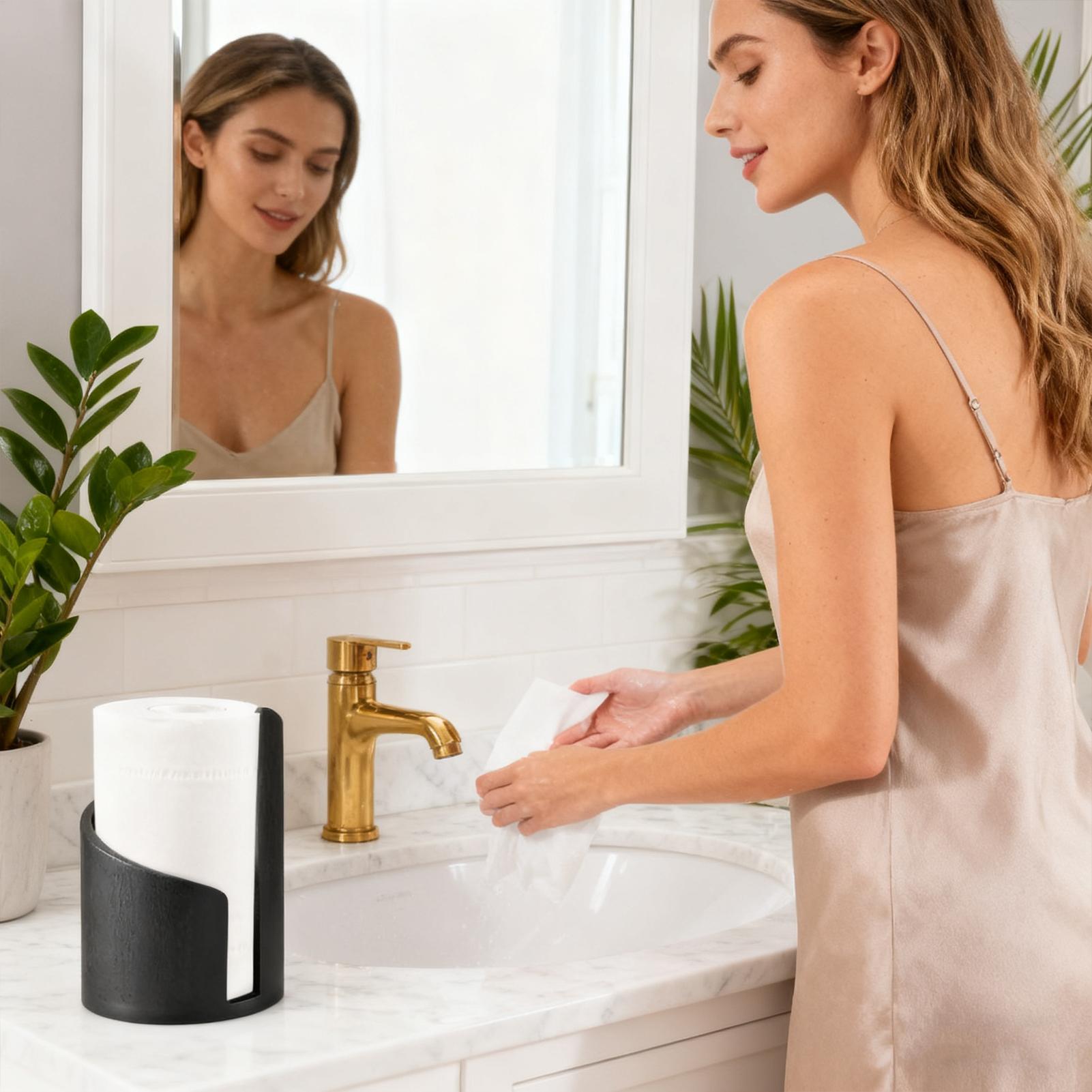 Houten papieren handdoekhouder - Home Bathroom Paper Towel Dispenser recensie en prijs