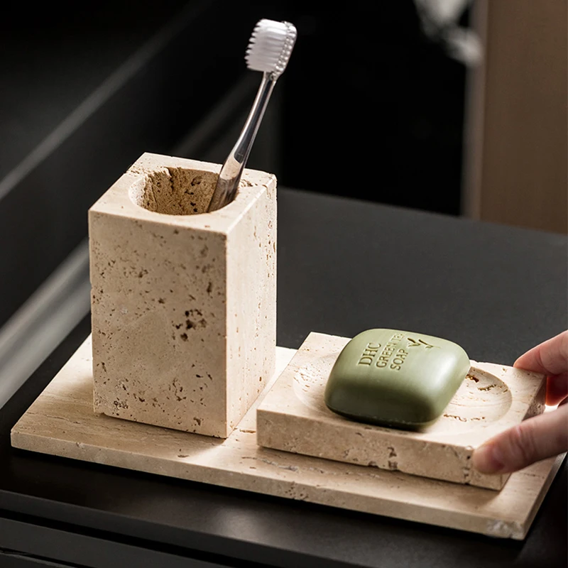 Beige Travertijn Badkamerset N - Zara Home Bathroom Set recensie en prijs
