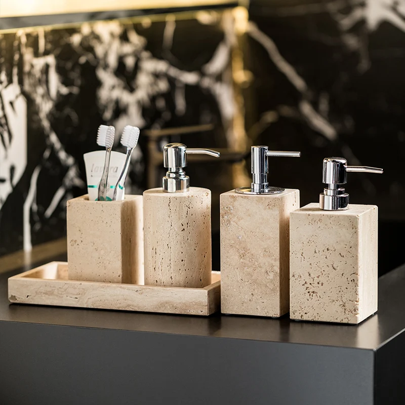 Beige Travertijn Badkamerset N - Zara Home Bathroom Set recensie en prijs