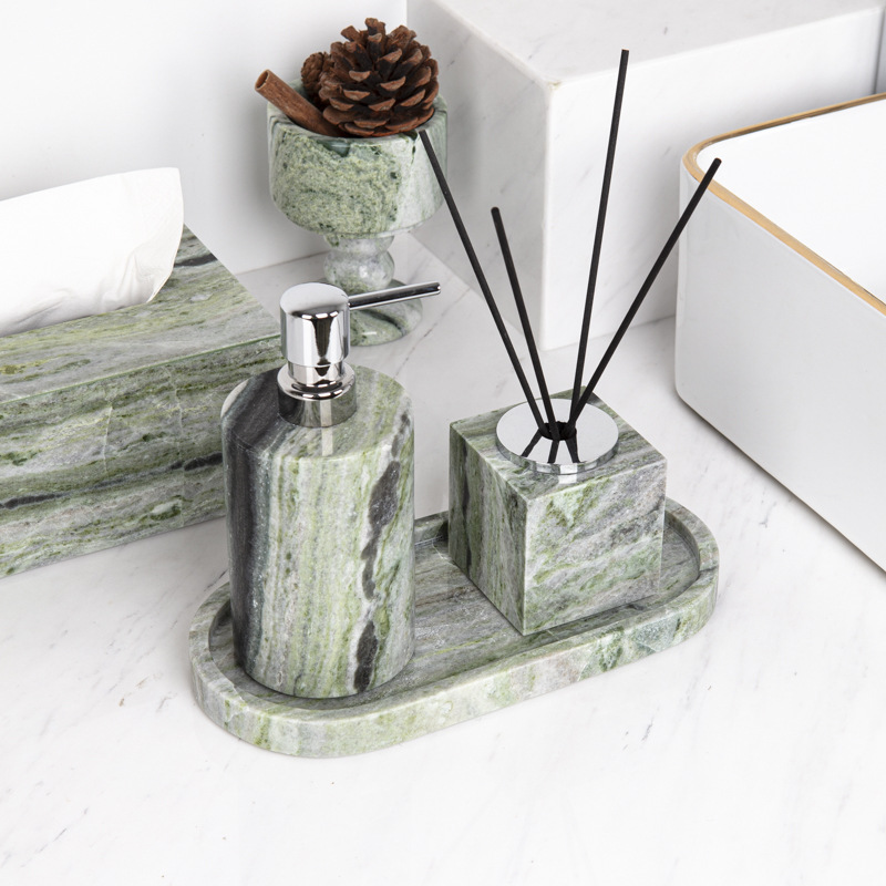 Luxe marmeren badkamer opbergs - Zara Home Bathroom Set recensie en prijs