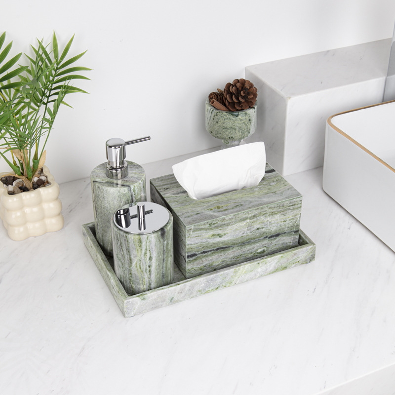 Luxe marmeren badkamer opbergs - Zara Home Bathroom Set recensie en prijs