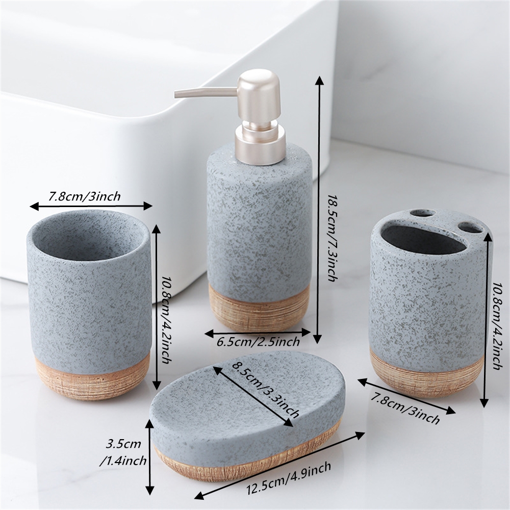 4-delige bruine keramische bad - Zara Home Bathroom Set recensie en prijs