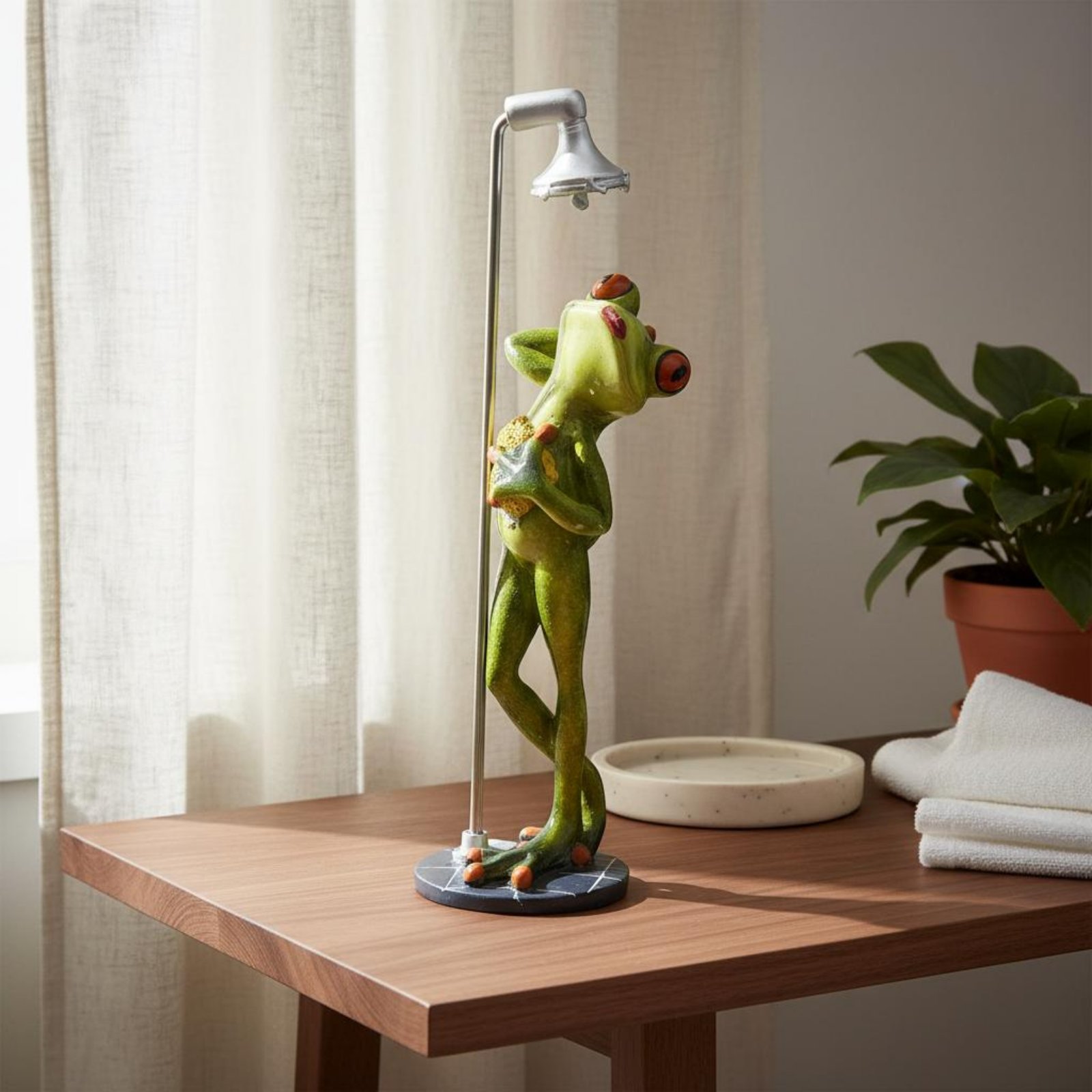Douchende kikker beeldje Gewel - Home Bathroom Decor recensie en prijs