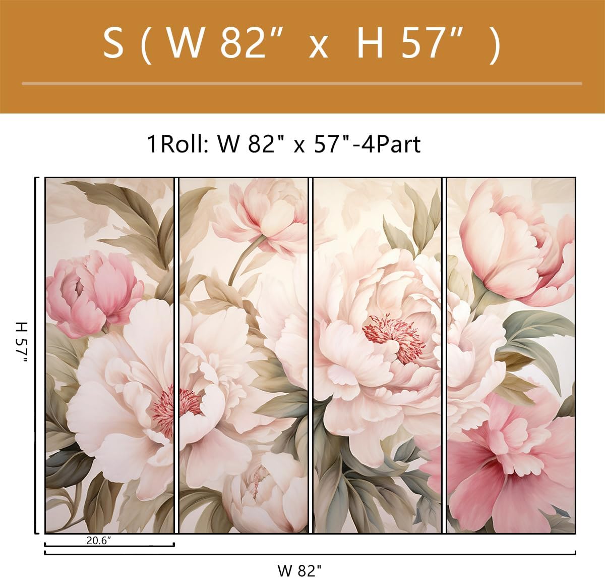 Elegante pioenroos bloemenmuur - Home Bathroom Wallpaper recensie en prijs