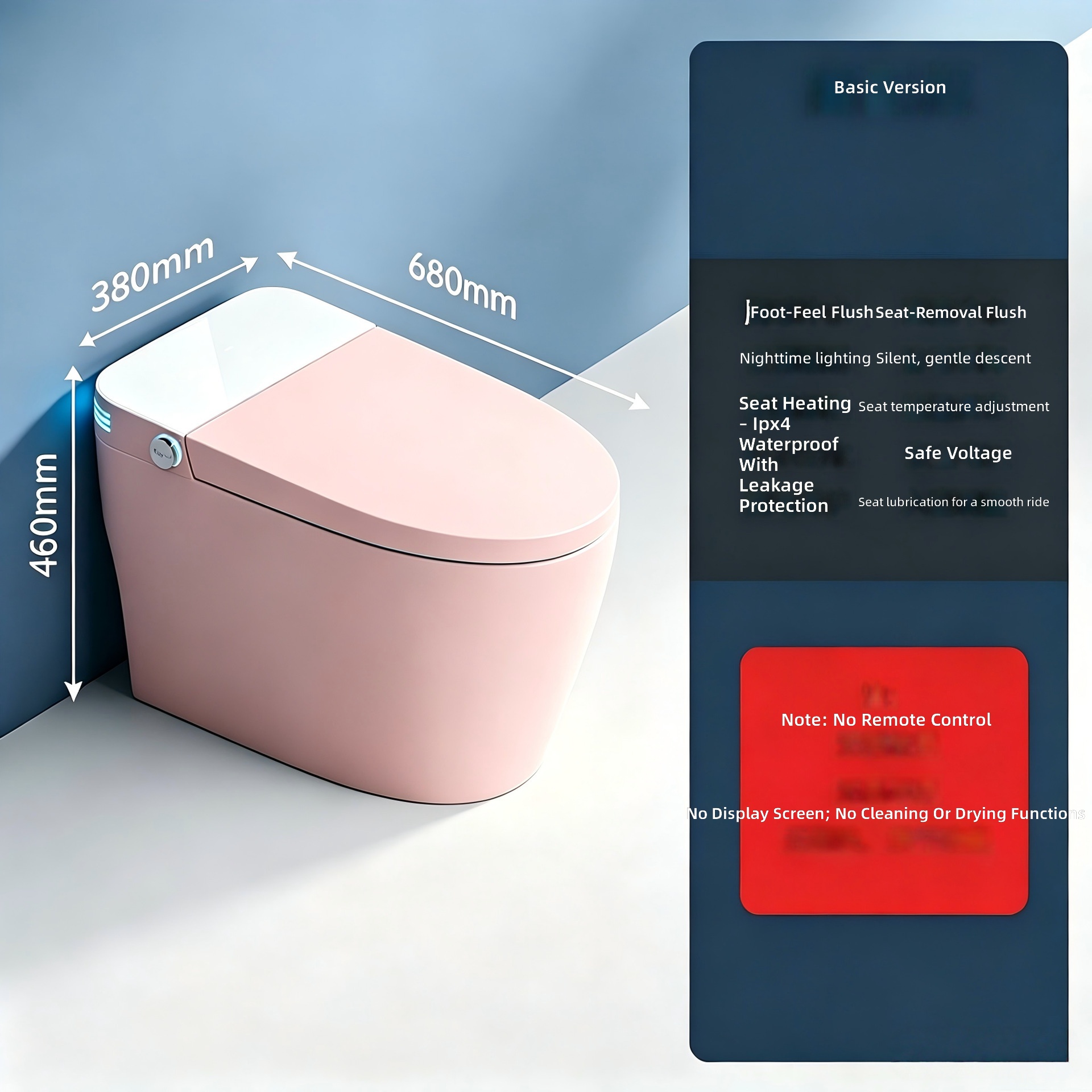 Slim toilet, roze, alles-in-éé - Home And Bathroom recensie en prijs