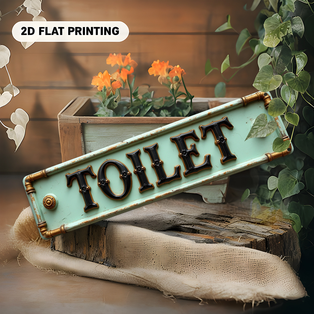 2D plat, vintage toiletbord -  - Home Bathroom Decor recensie en prijs